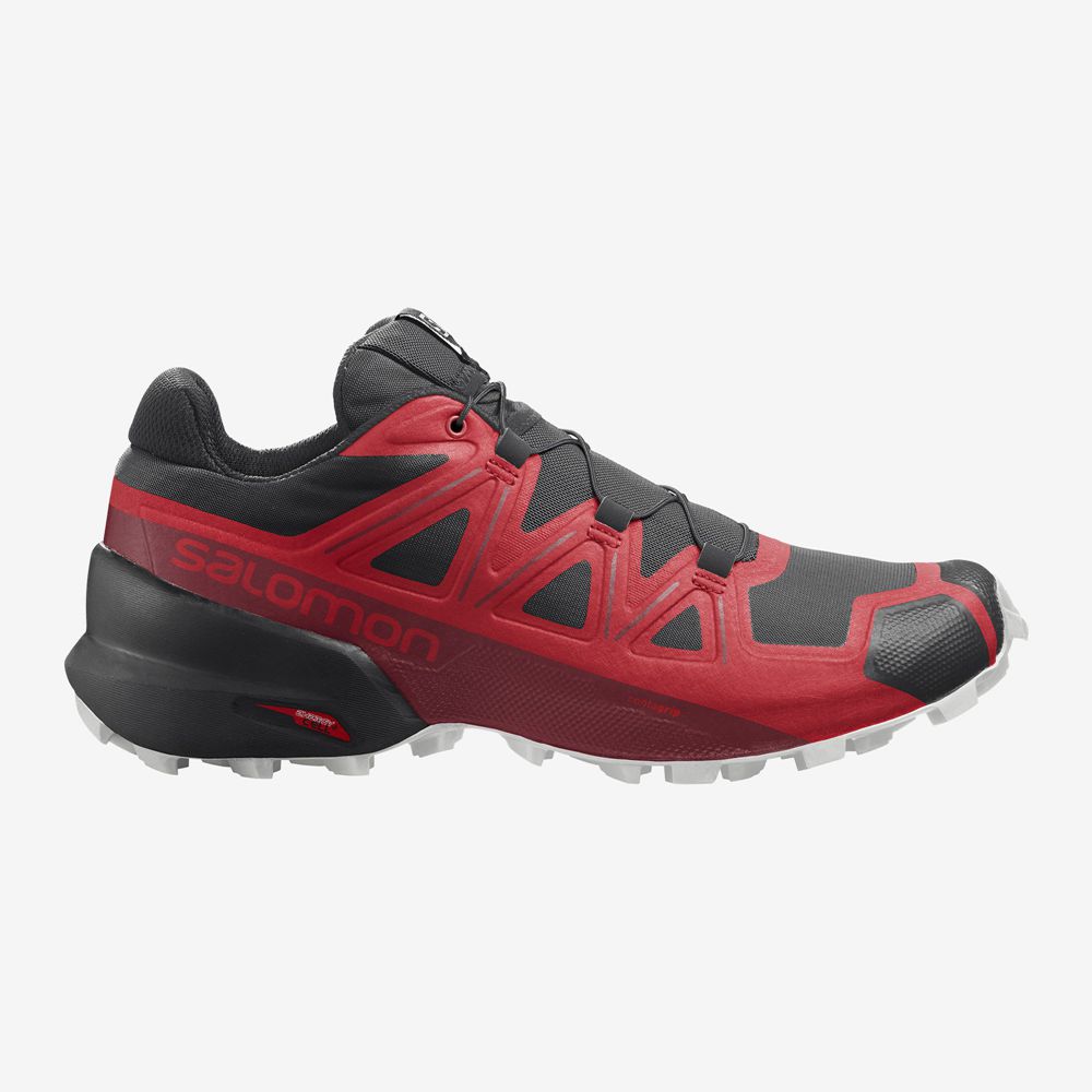 Zapatillas Trail Running Salomon Hombre Negras / Rojas - Salomon Argentina SPEEDCROSS 5,365918-QKT